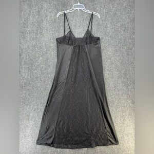Sexy Whimsigoth Black Sheer Front Panel Night Gown Spaghetti Straps Women’s M